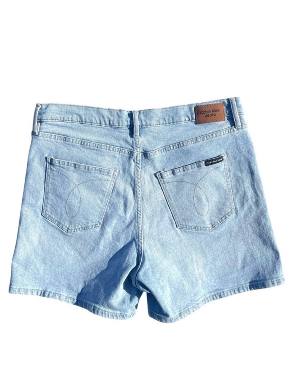 Calvin Klein mom jean shorts denim summer modest casual classic blue women’s 14